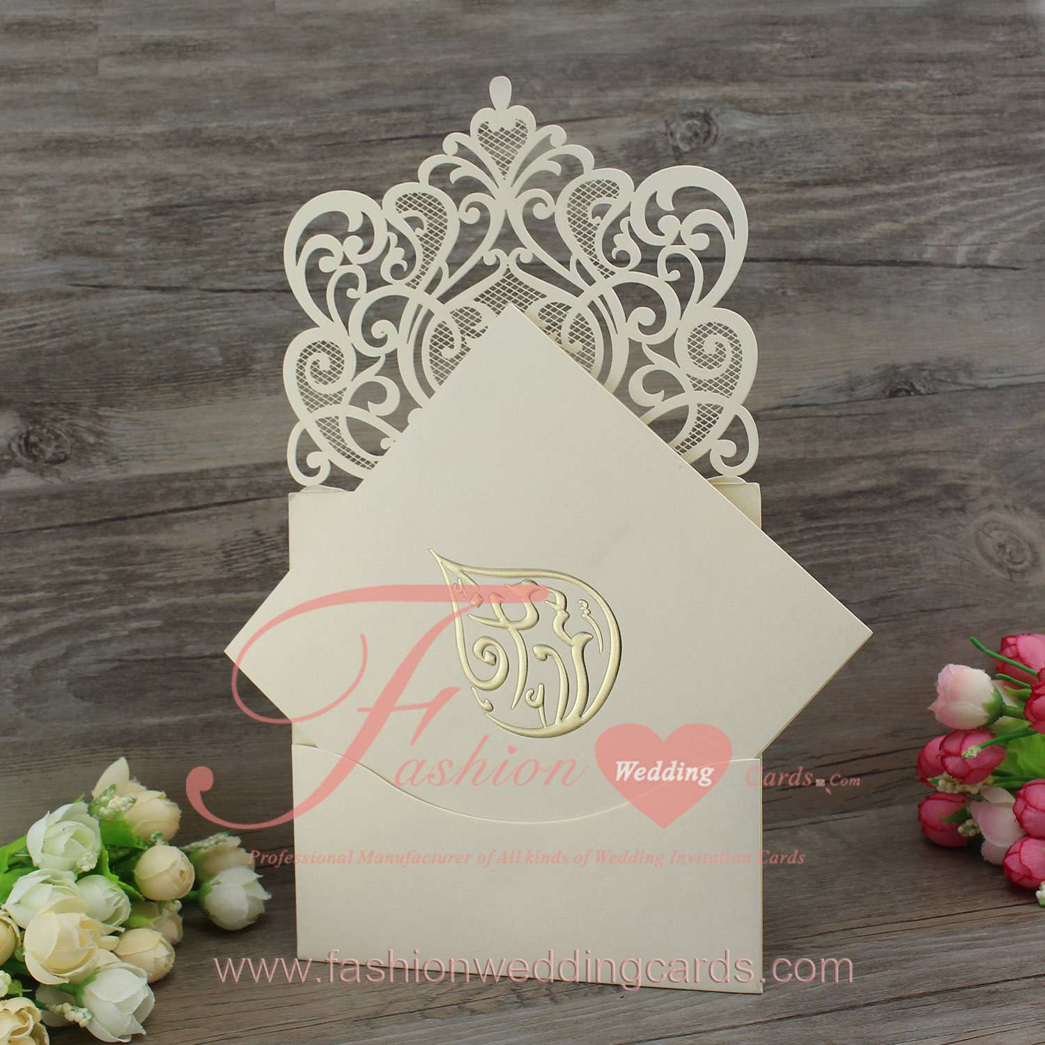 Unusual Laser Cut Pocket Wedding Invitations UK 